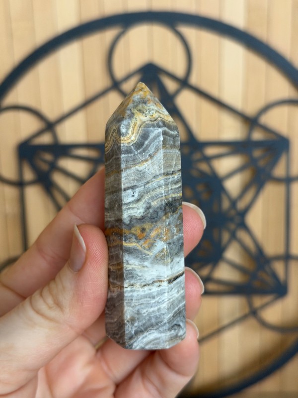 Pointe en agate Crazy lace (0.08kg)