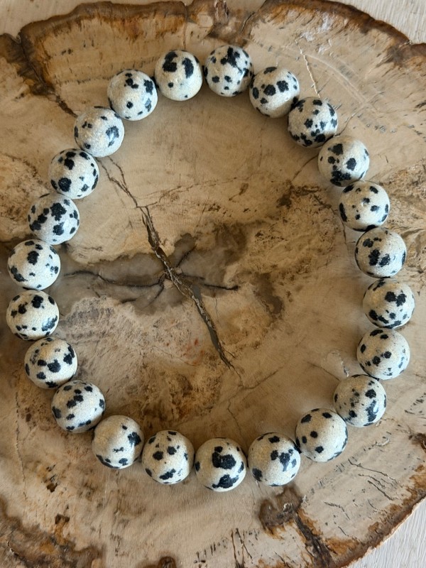 Bracelet en jaspe dalmatien, 0,02 kg