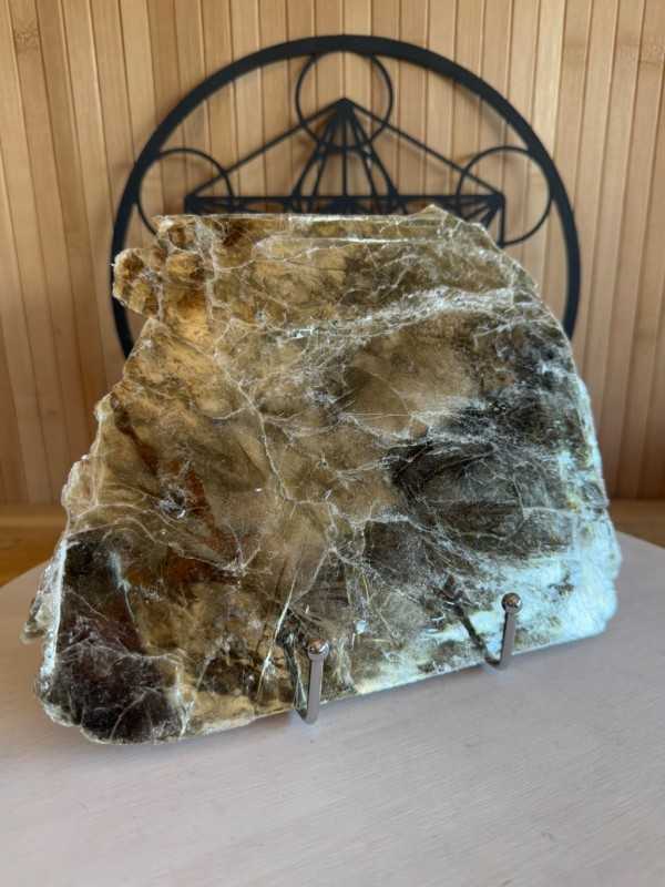 Support minéraux - petit modèle chromé