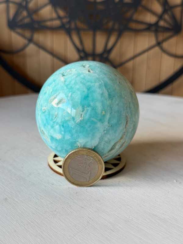 Sphère en aragonite bleue (0.346kg)
