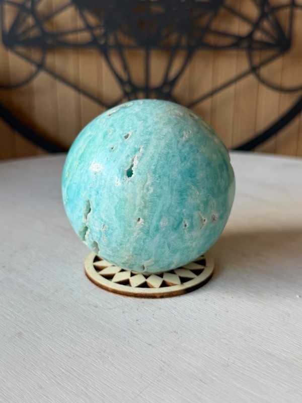 Sphère en aragonite bleue (0.346kg)