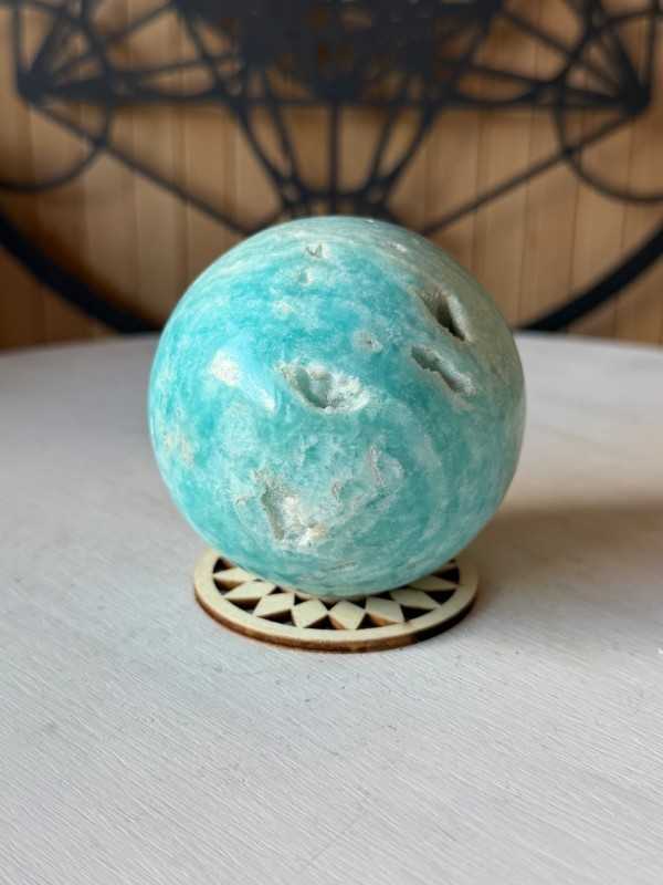 Sphère en aragonite bleue (0.346kg)