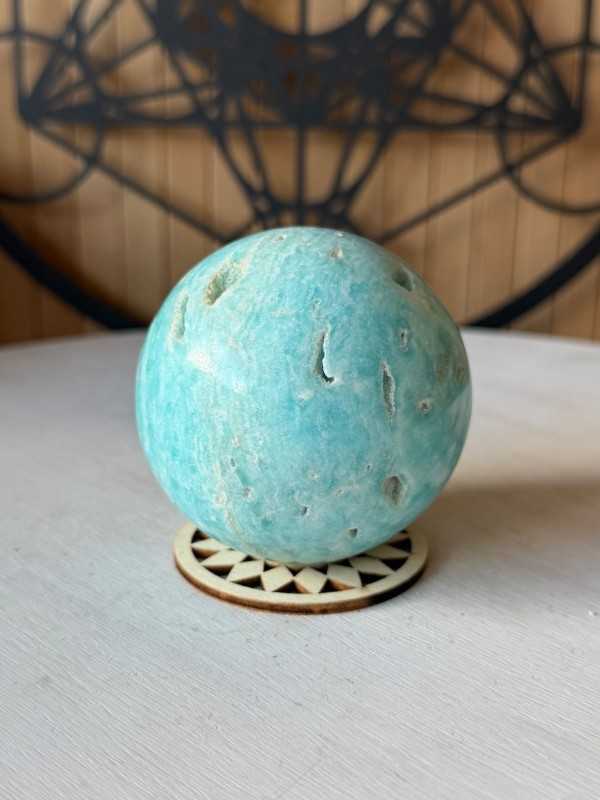 Sphère en aragonite bleue (0.346kg)