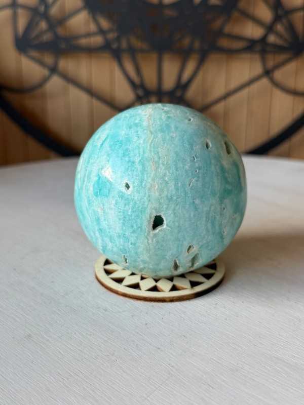 Sphère en aragonite bleue (0.346kg)