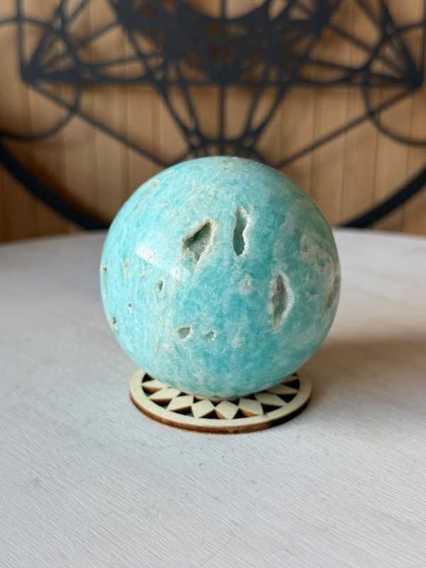 Sphère en aragonite bleue (0.346kg)