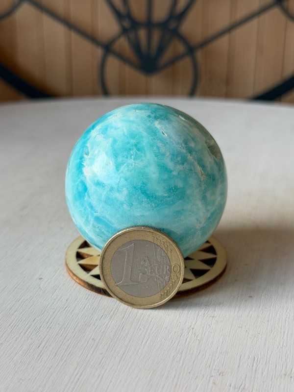 Sphère en aragonite bleue (0.162kg)