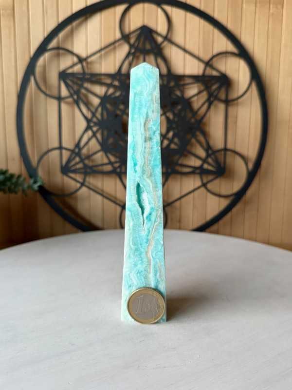 Pointe en aragonite bleue (0.175kg)