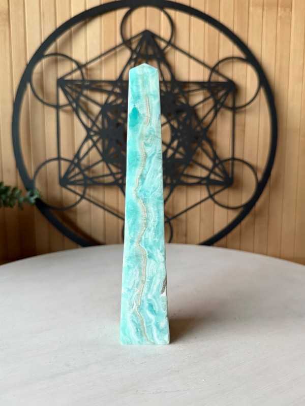 Pointe en aragonite bleue (0.175kg)