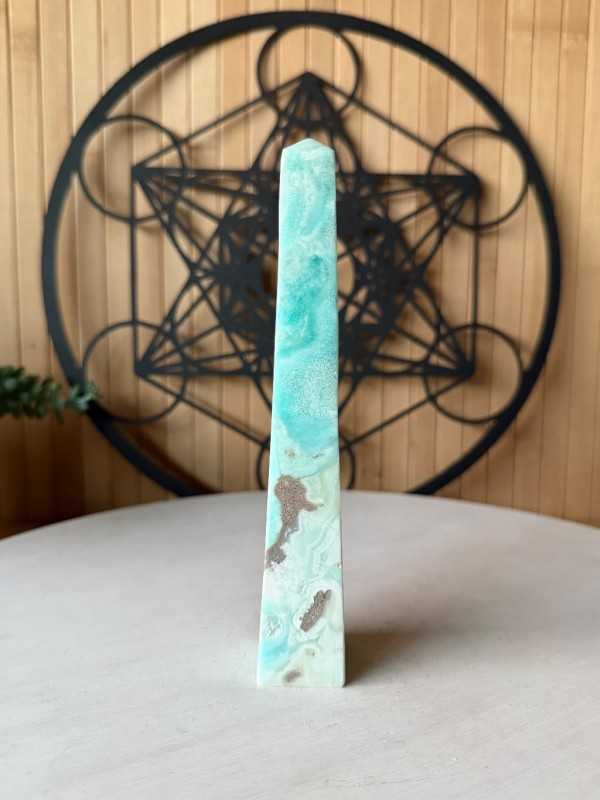 Pointe en aragonite bleue (0.175kg)