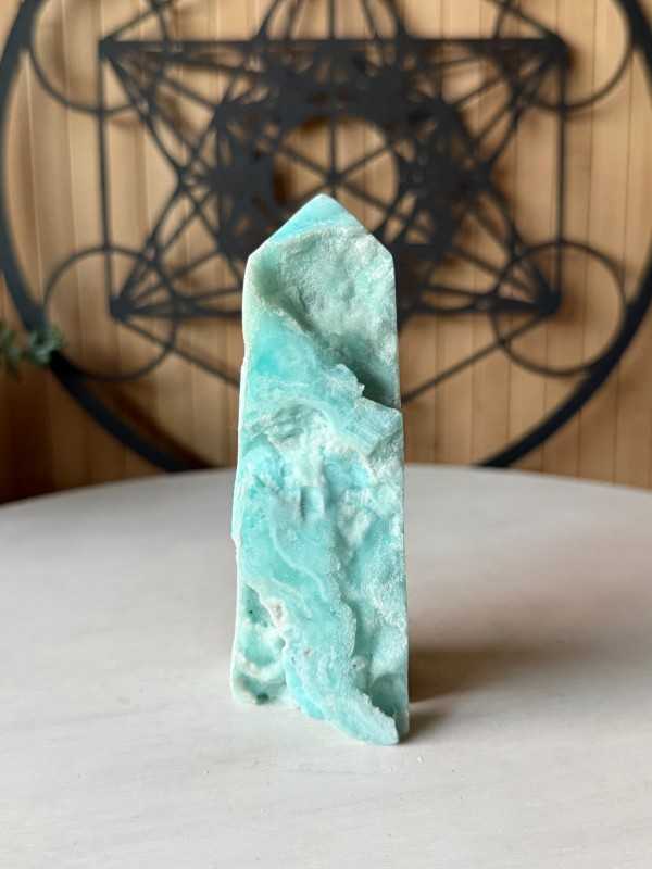 Pointe en aragonite bleue (0.242kg)
