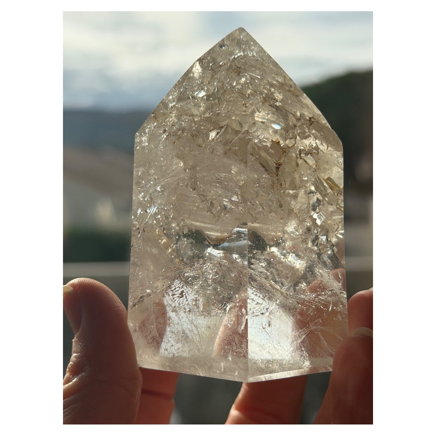 Pointe de quartz à fenêtres (0.262kg)