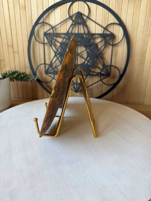 Support minéraux - petit modèle doré