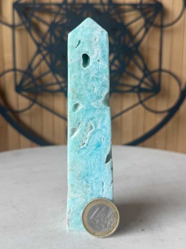 Pointe en aragonite bleue (0.23kg)