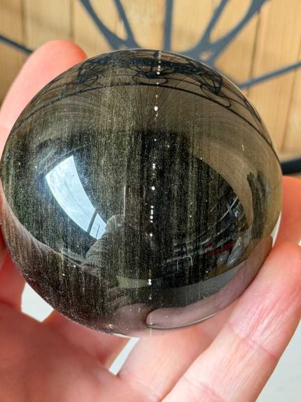 Sphère en obsidienne dorée (0.335kg)