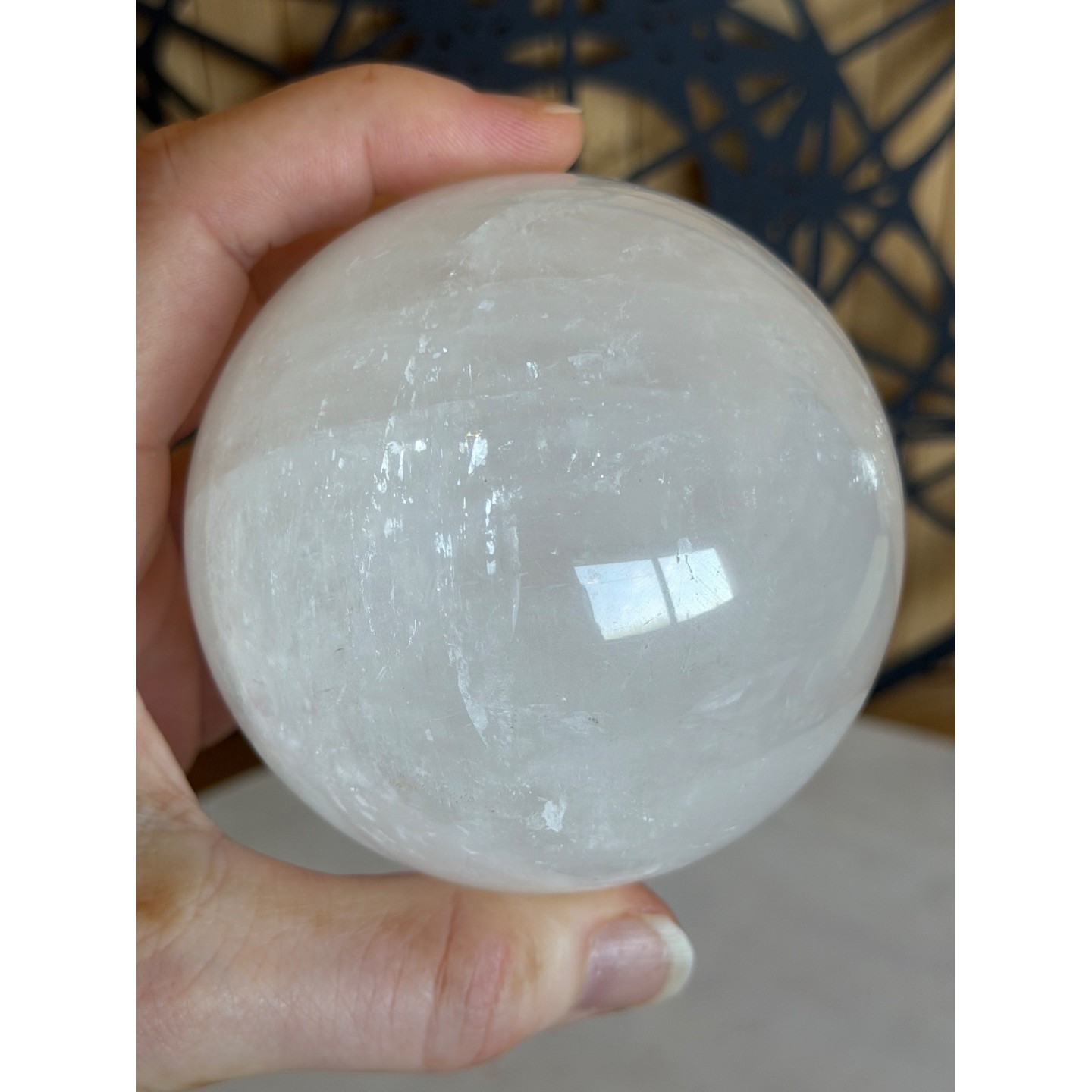 Sphère en calcite blanche (0.76kg)