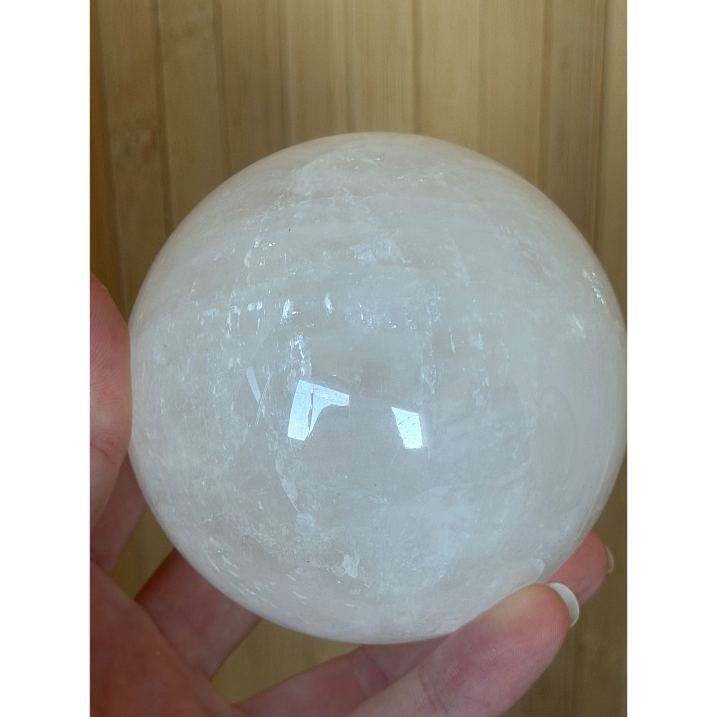 Sphère en calcite blanche (0.76kg)