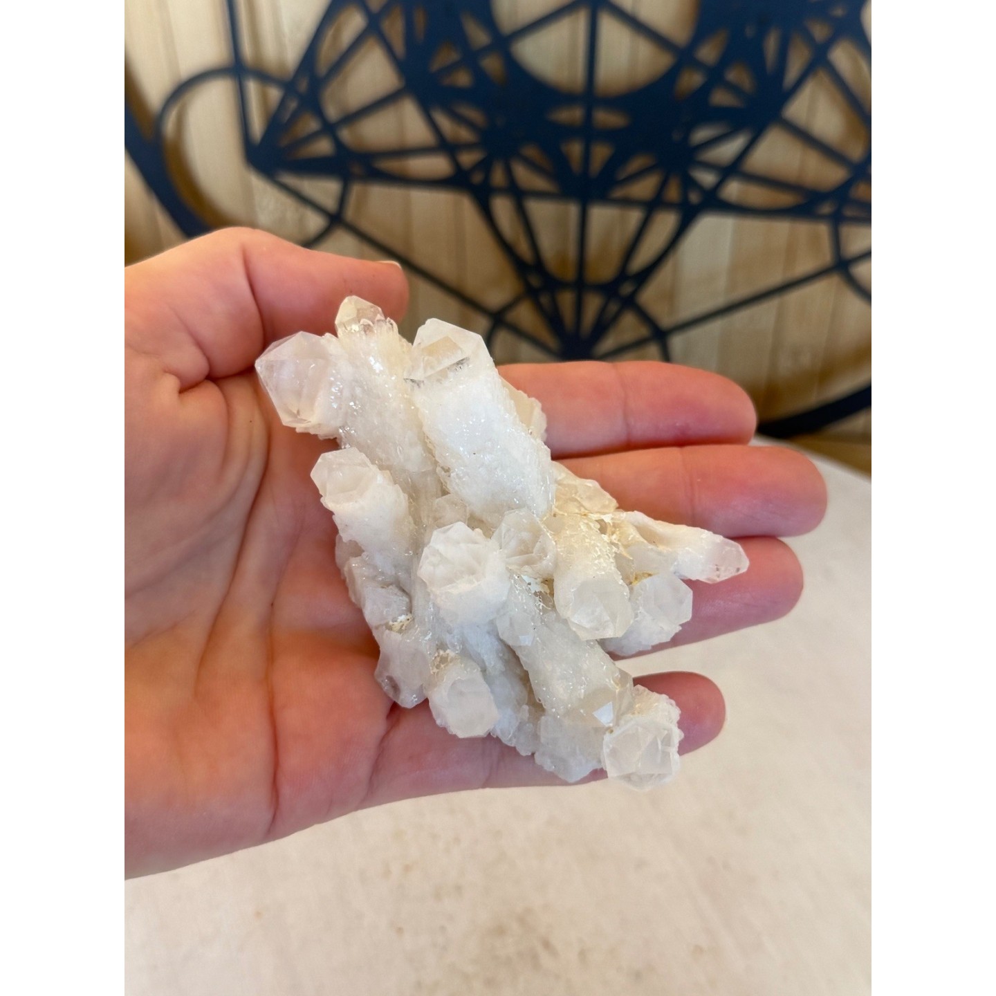 Amas de quartz chandelle (0.118kg)