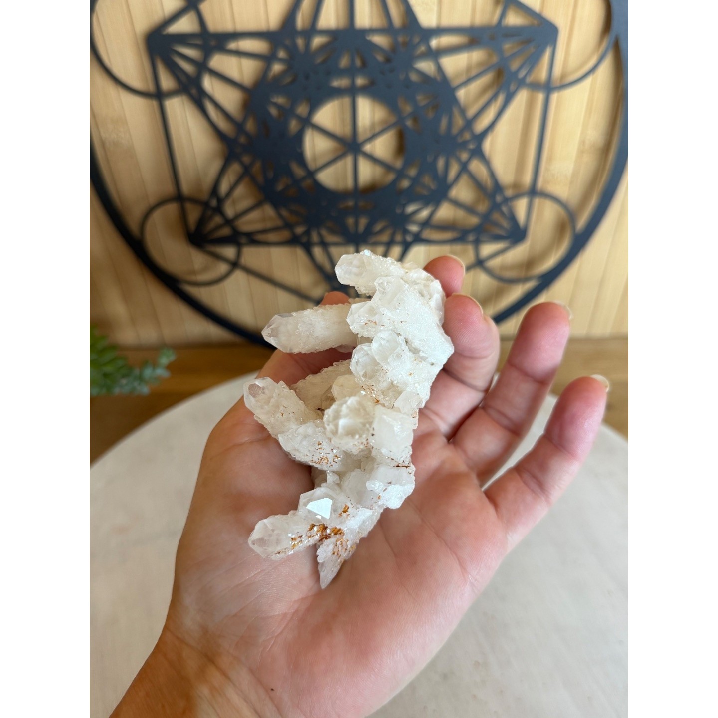 Amas de quartz chandelle (0.155kg)