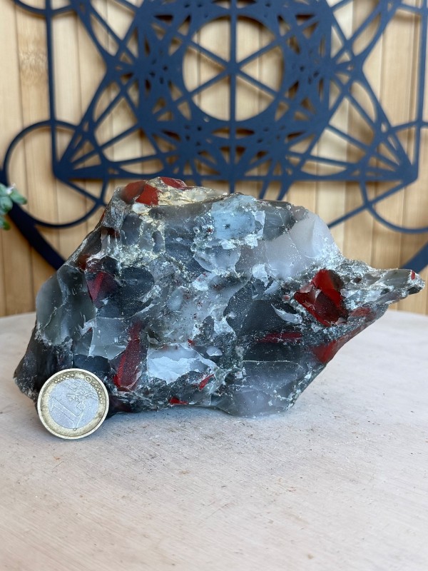 Jaspe héliotrope brut (0.4kg)