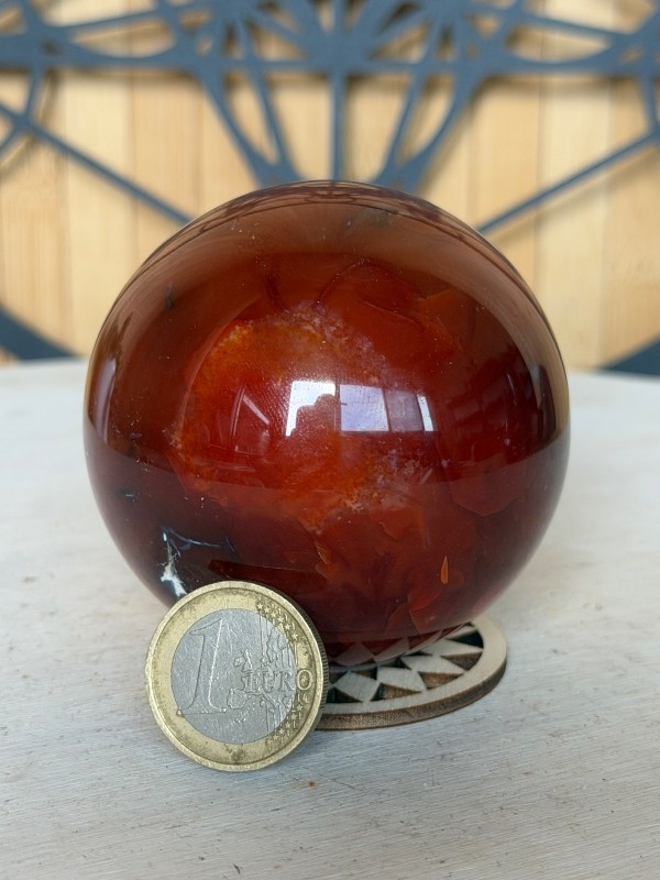 Sphère en cornaline (0.378kg)